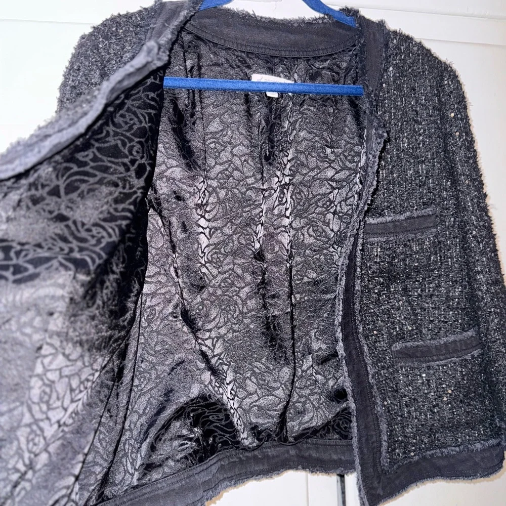 Nanette Lepore Black Tweed Blazer - Picture 14 of 15